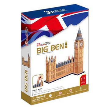 Puzzle 3D CubicFun, Big Ben si Palatul Parlamentului Anglia, 117 piese Puzzle 3D CubicFun, Big Ben si Palatul Parlamentului Anglia, 117 piese
