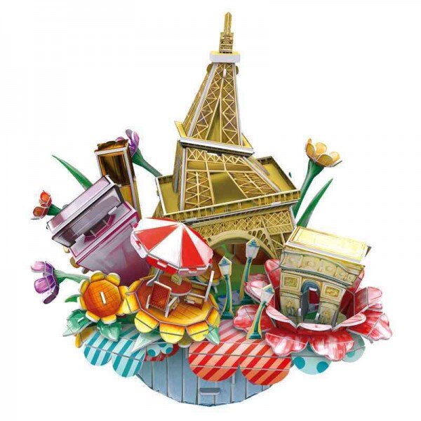 Puzzle CubicFun CityScape 3D - Paris, 74 piese