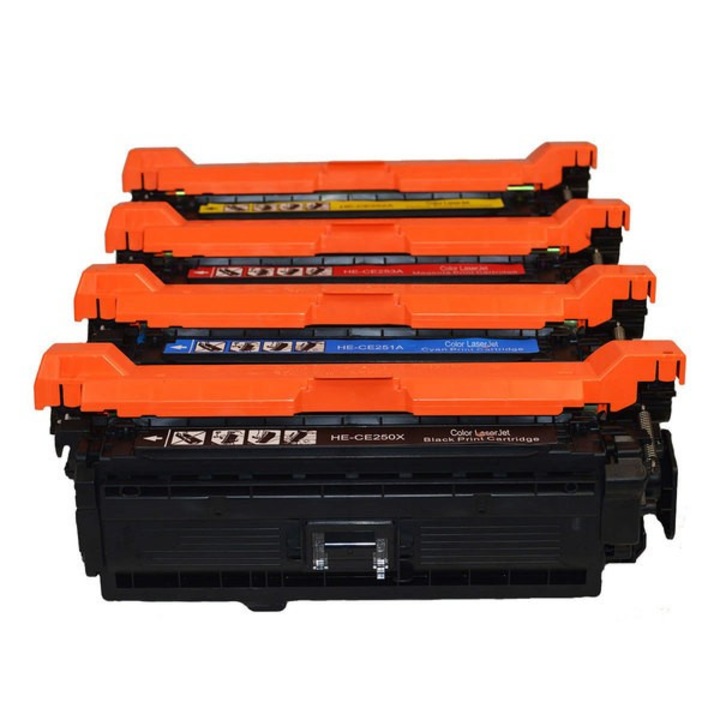 CE250X 4 db kompatibilis festékkazetta HP Color Laserjet CM3530, FS, FS MFP, MF, MFP, BK/C/M/Y készülékekhez, 31 000 oldal