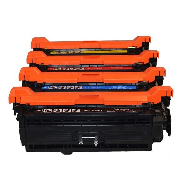 CE250X Set de 4 Cartuse toner compatibile pentru HP Color Laserjet CP3523, CP3527, CP3529, BK/C/M/Y, 31.000 pagini