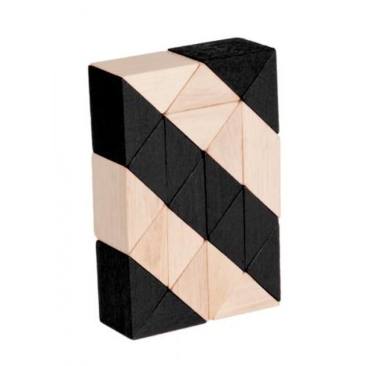 Joc logic IQ 3D Puzzle Sarpe natur-negru, Fridolin
