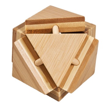 Joc logic IQ din lemn bambus Triangleblock Joc logic IQ din lemn bambus Triangleblock