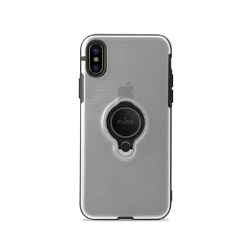 Husa de protectie cu inel magnetic Puro Magnet Ring Cover pentru iPhone X, TPU, Transparent Husa de protectie cu inel magnetic Puro Magnet Ring Cover pentru iPhone X, TPU, Transparent