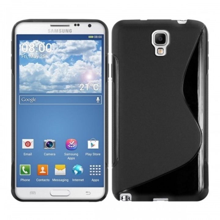 Силиконов гръб Omni S Line за Samsung Galaxy Note 3 Черен