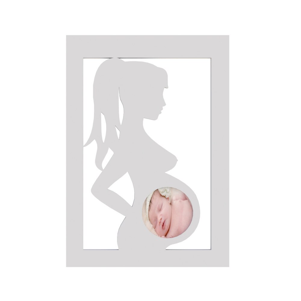 Rama foto pentru ecografie, de birou,19 x 27 cm, Alb