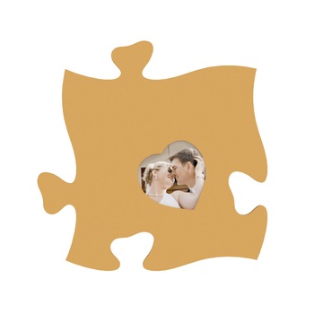 Rama foto tip puzzle, orange, foto 10x10, inima mica Rama foto tip puzzle, orange, foto 10x10, inima mica