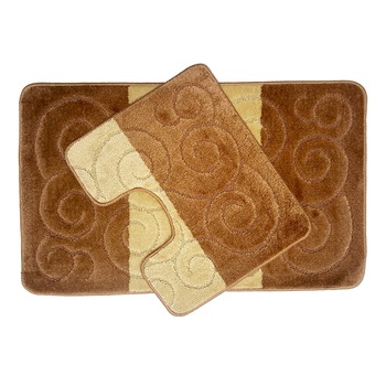 Set 2 covorase baie Sile L. Brown, 60x100 cm, 50x60 cm 60X100 Standard Maro deschis Set 2 covorase baie Sile L. Brown, 60x100 cm, 50x60 cm 60X100 Standard Maro deschis