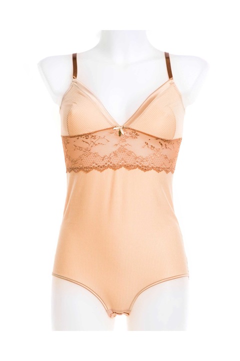 Дамско боди BIJU 0682, Меки чашки, Бежов, M