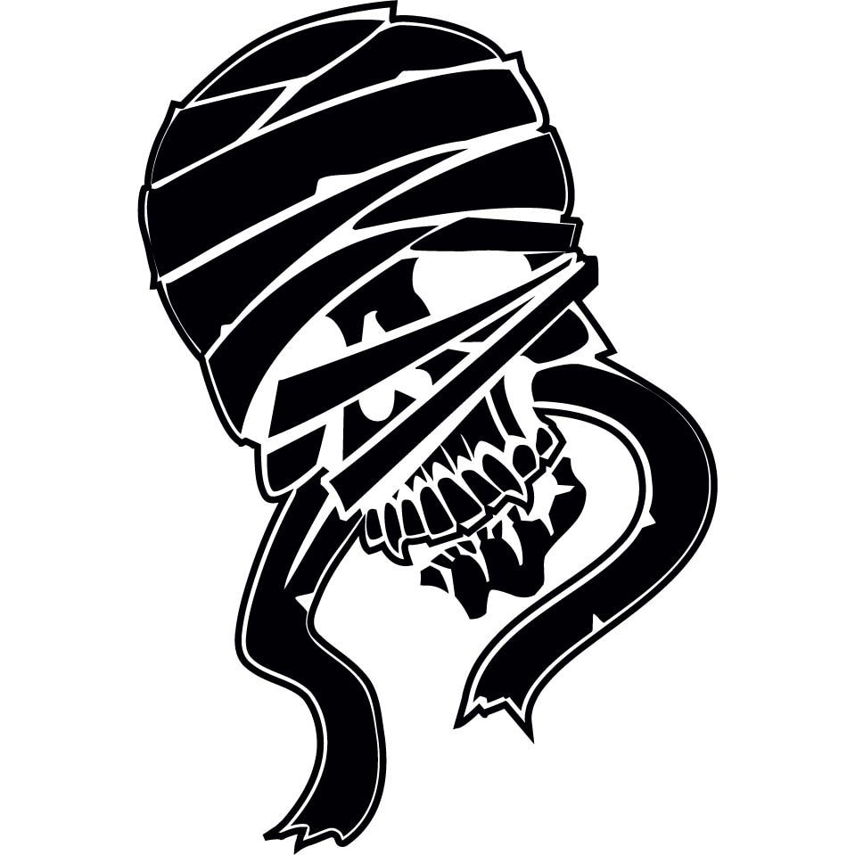 Mumia - Sticker Decorativ - Negru - 75 x 111 cm