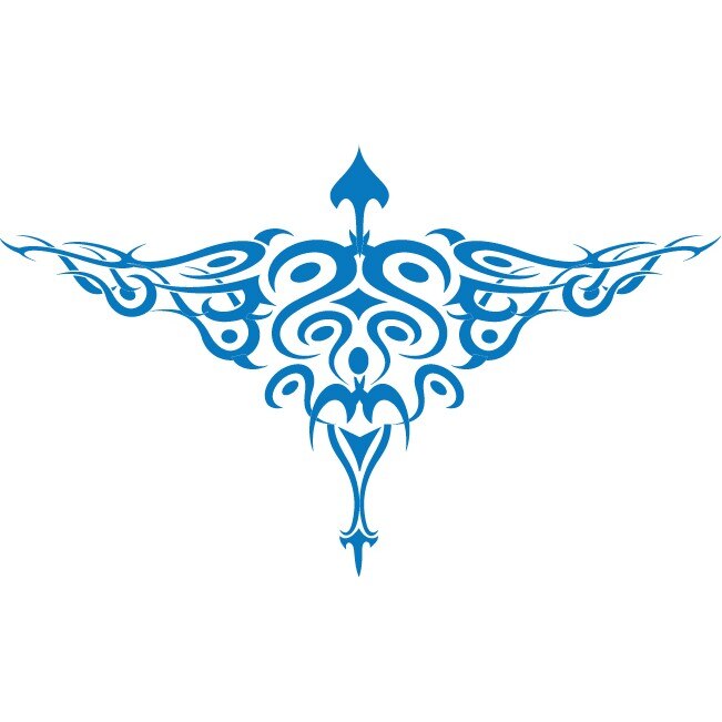 Tribalul elegantei - Sticker Decorativ - Albastru - 90 x 150 cm