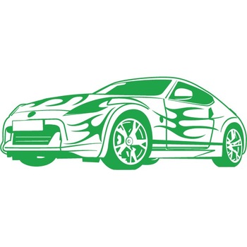 Nissan 350z - Sticker Decorativ - Verde - 57 x 150 cm Nissan 350z - Sticker Decorativ - Verde - 57 x 150 cm