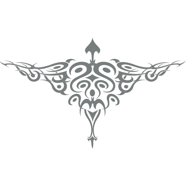 Tribalul elegantei - Sticker Decorativ - Gri Metal - 90 x 150 cm