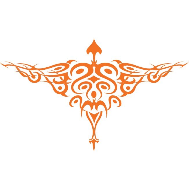 Tribalul elegantei - Sticker Decorativ - Portocaliu - 90 x 150 cm