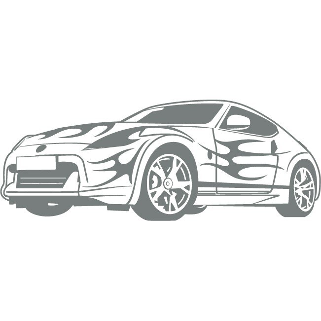Nissan 350z - Sticker Decorativ - Gri Metal - 57 x 150 cm