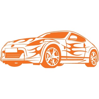 Nissan 350z - Sticker Decorativ - Portocaliu - 57 x 150 cm Nissan 350z - Sticker Decorativ - Portocaliu - 57 x 150 cm