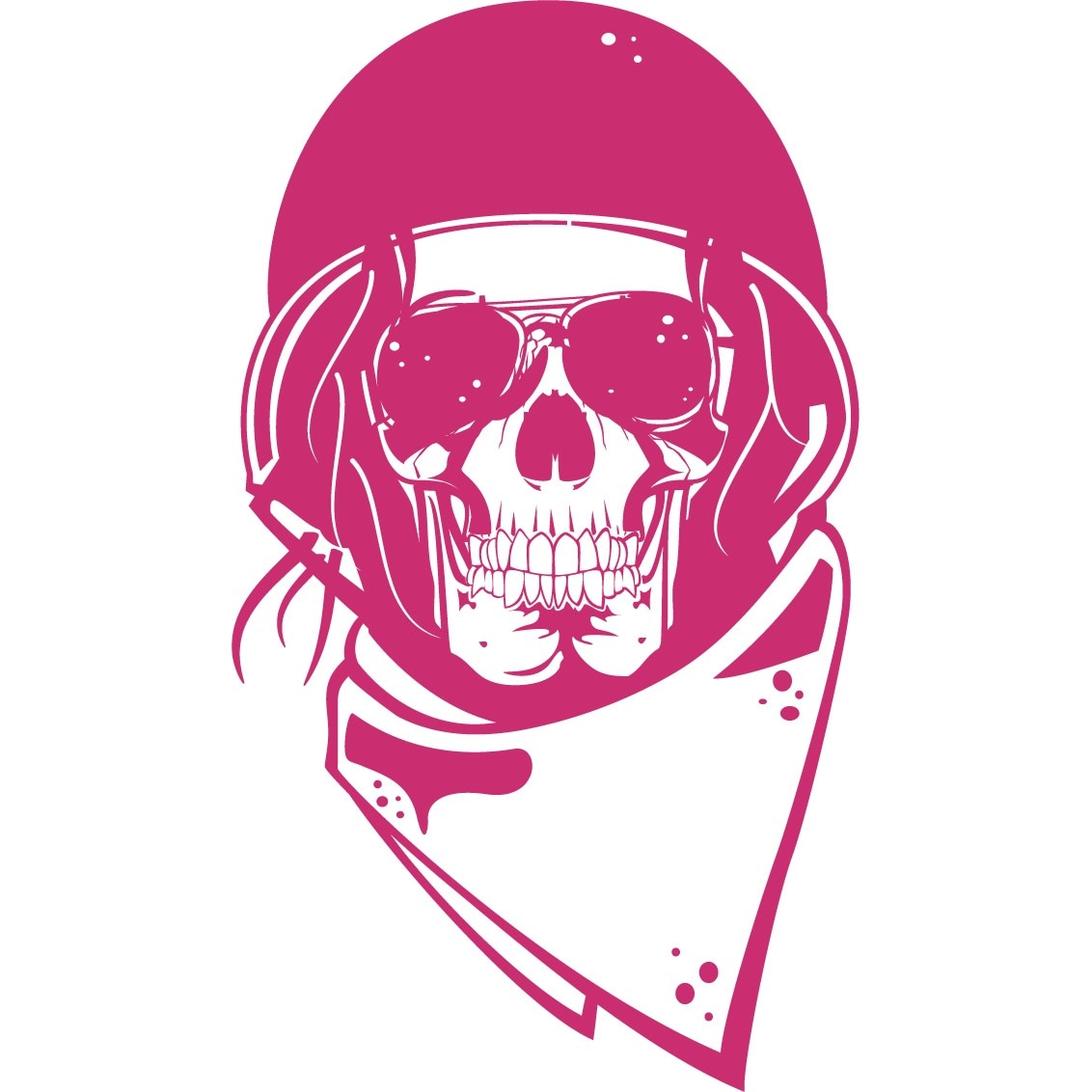 Scheletul soldat - Sticker Decorativ - Magenta - 68 x 117 cm