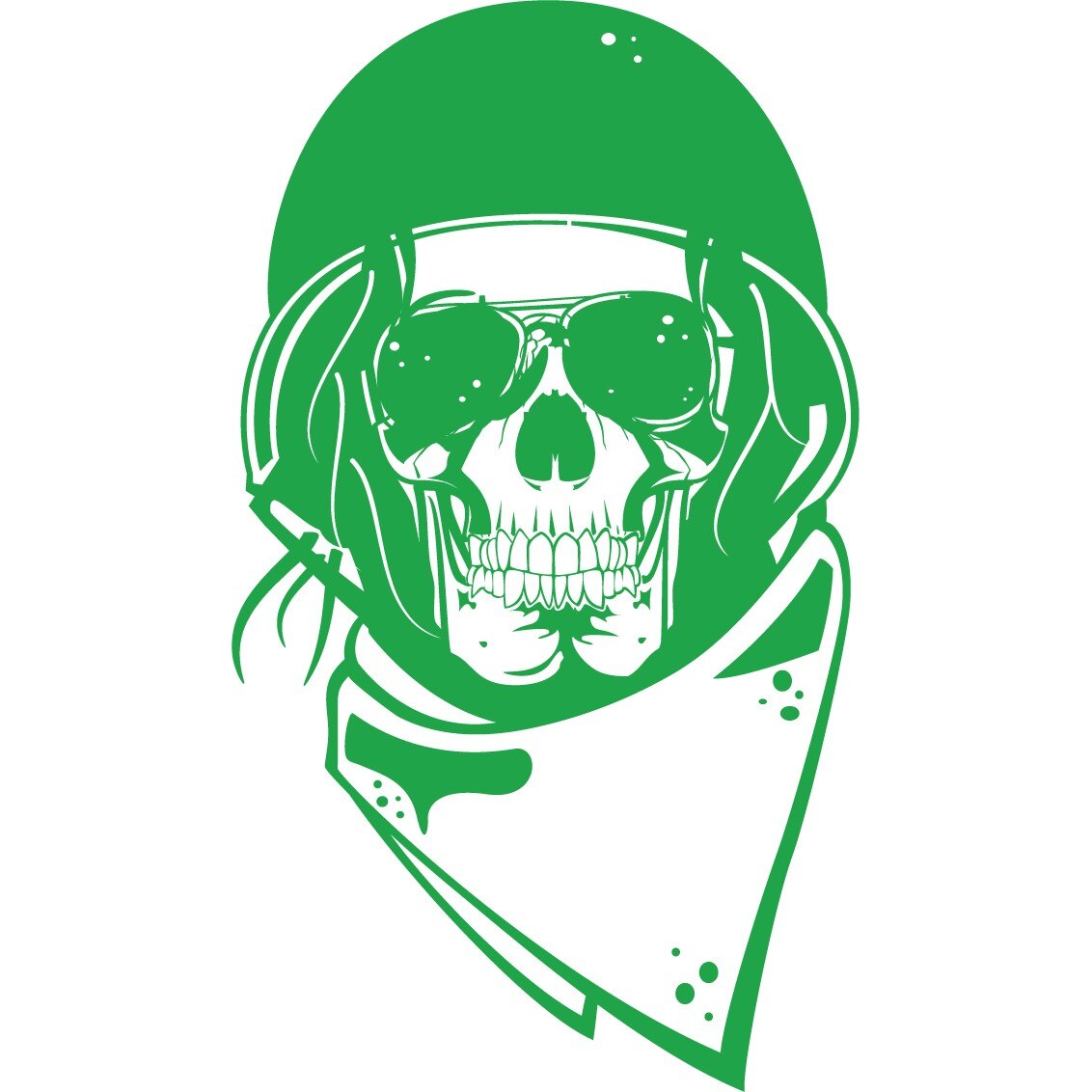 Scheletul soldat - Sticker Decorativ - Verde - 68 x 117 cm