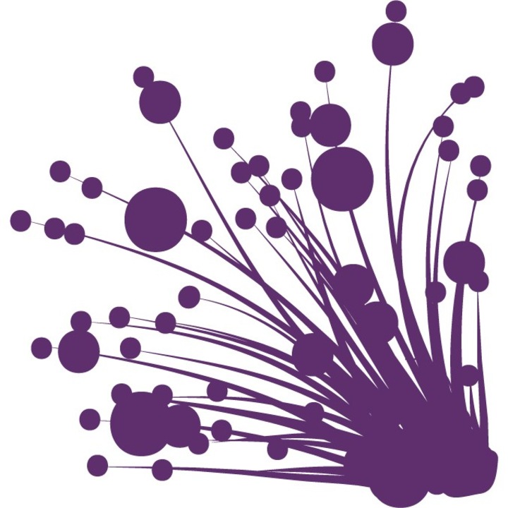 Iarba cu buline - Sticker Decorativ - Indigo - 83 x 86 cm