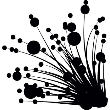 Iarba cu buline - Sticker Decorativ - Negru - 110 x 115 cm Iarba cu buline - Sticker Decorativ - Negru - 110 x 115 cm