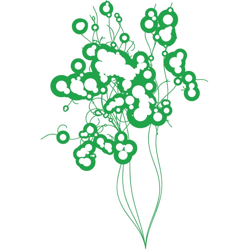 Eleganta intr-un stil modern - Sticker Decorativ - Verde - 100 x 149 cm