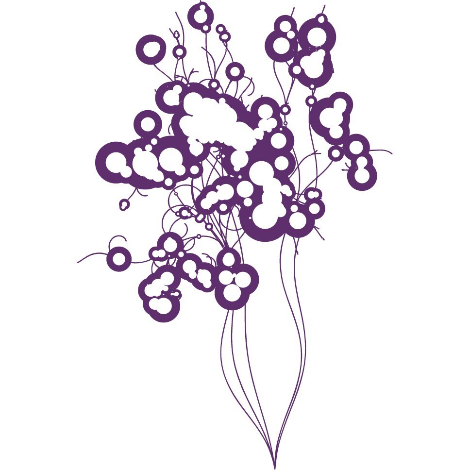 Eleganta intr-un stil modern - Sticker Decorativ - Indigo - 100 x 149 cm