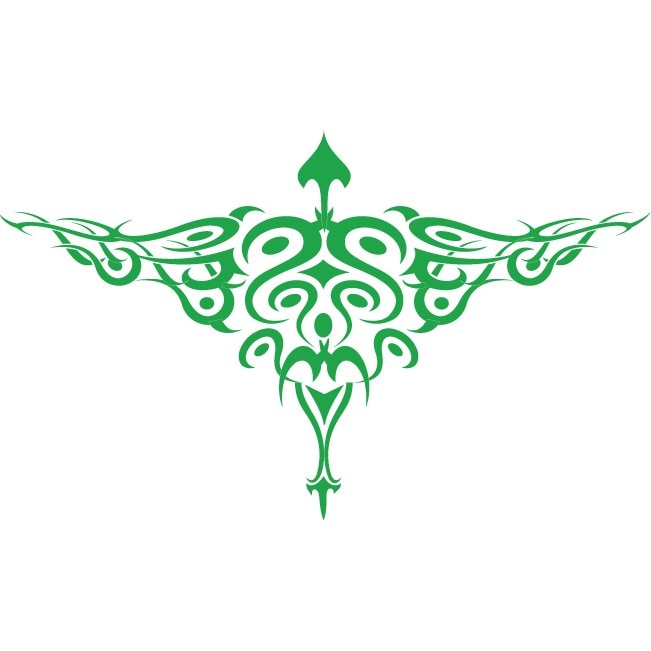 Tribalul elegantei - Sticker Decorativ - Verde - 90 x 150 cm