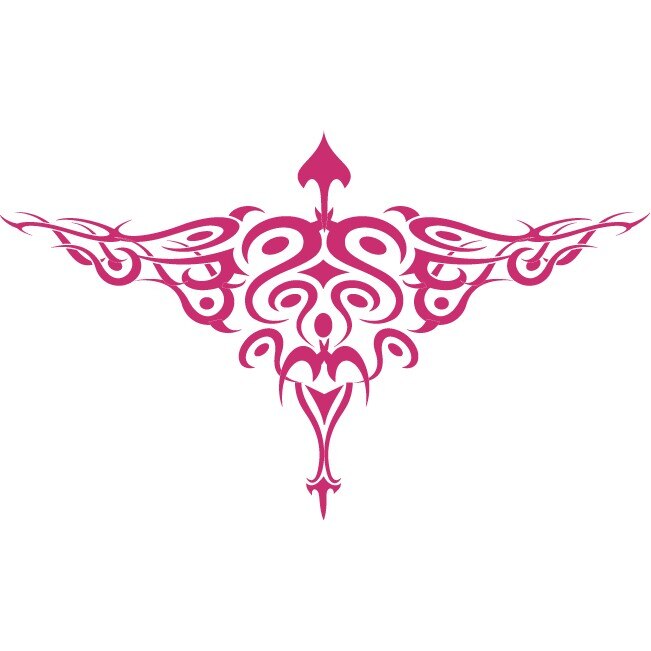 Tribalul elegantei - Sticker Decorativ - Magenta - 68 x 113 cm
