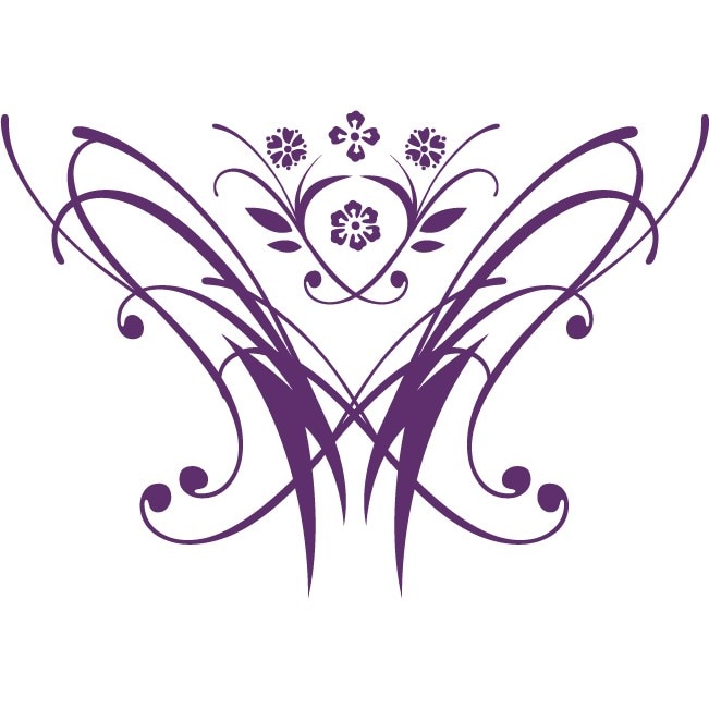 Florile moderne - Sticker Decorativ - Indigo - 109 x 75 cm