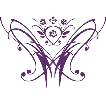 Florile moderne - Sticker Decorativ - Indigo - 145 x 100 cm Florile moderne - Sticker Decorativ - Indigo - 145 x 100 cm