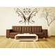 Florile moderne - Sticker Decorativ - Negru - 109 x 75 cm