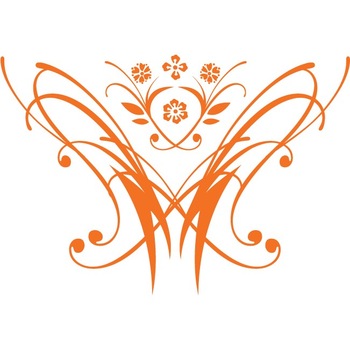 Florile moderne - Sticker Decorativ - Portocaliu - 145 x 100 cm Florile moderne - Sticker Decorativ - Portocaliu - 145 x 100 cm