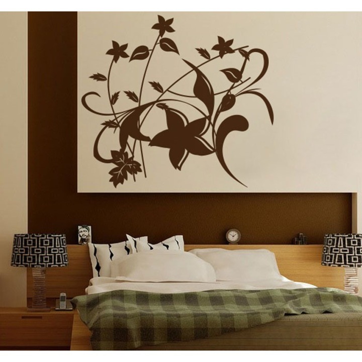 Planta artificiala - Sticker Decorativ - Portocaliu - 110 x 122 cm