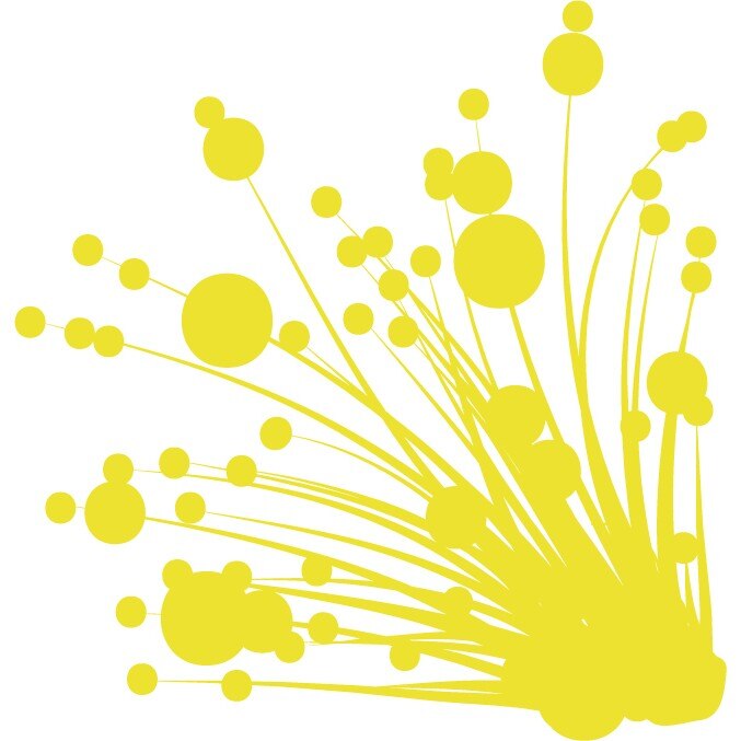 Iarba cu buline - Sticker Decorativ - Lemon - 83 x 86 cm