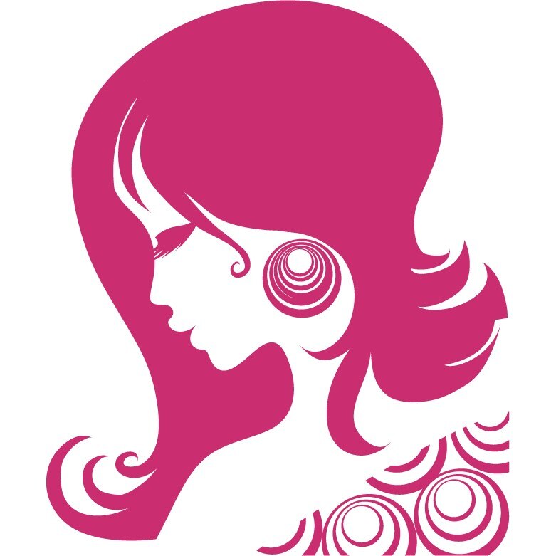 Femeia abstracta - Sticker Decorativ - Magenta - 83 x 99 cm