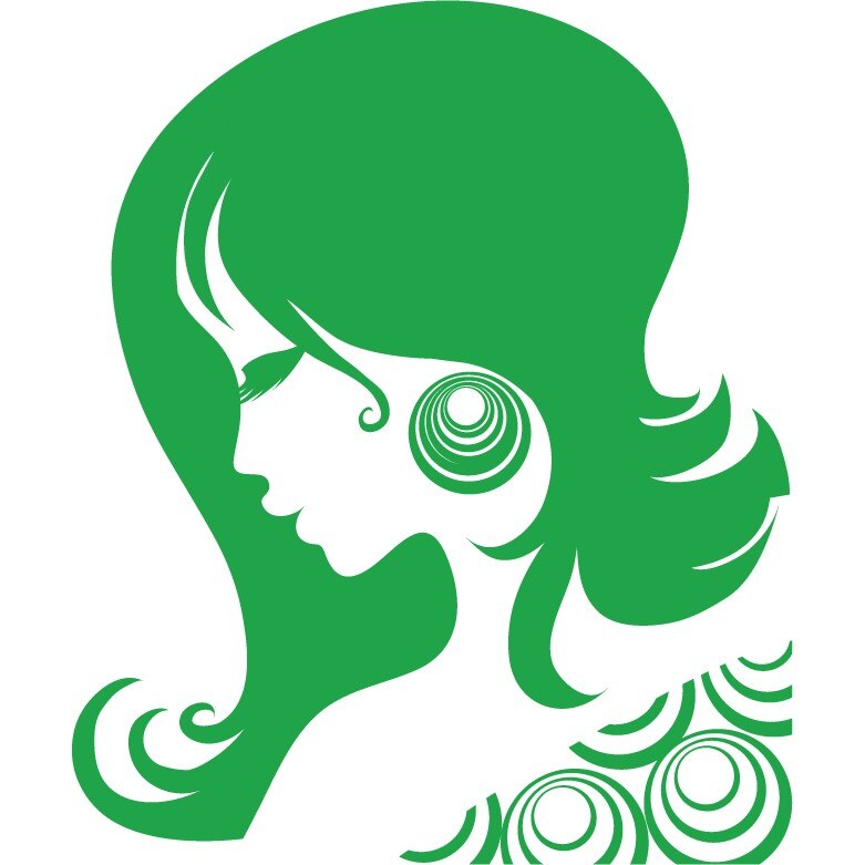 Femeia abstracta - Sticker Decorativ - Verde - 83 x 99 cm