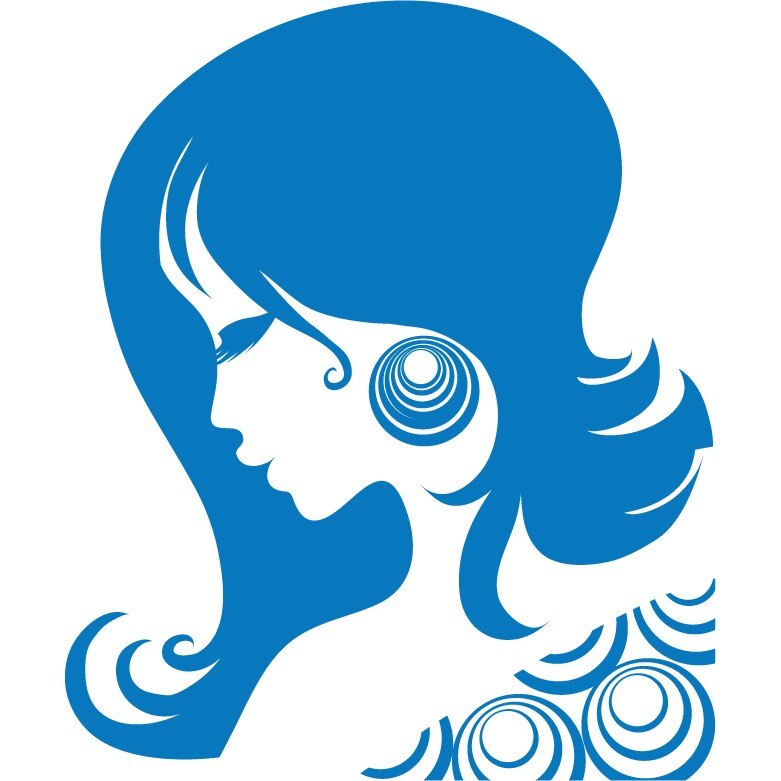 Femeia abstracta - Sticker Decorativ - Albastru - 83 x 99 cm