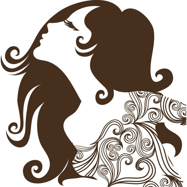 Femeia retro - Sticker Decorativ - Choco - 110 x 110 cm