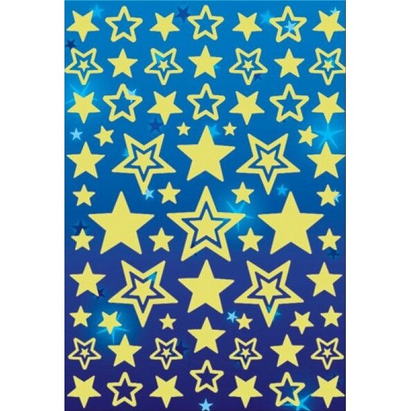 Sticker fosforescent cu stelute 13 x 21 cm