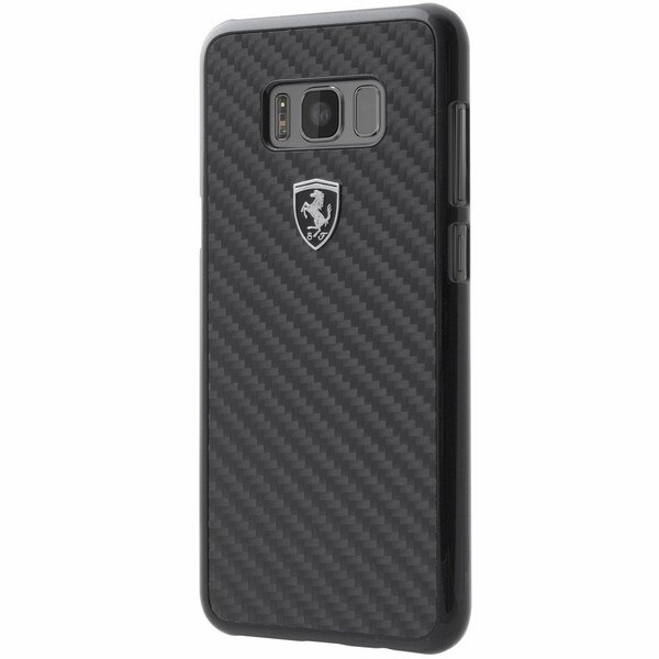 Husa de protectie Ferrari pentru Samsung Galaxy S8 Plus, Negru