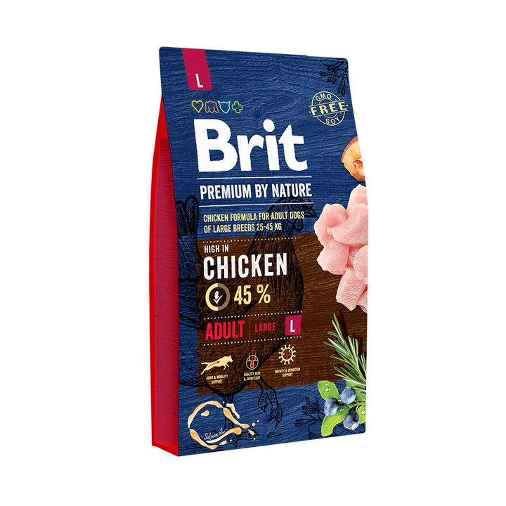 Суха храна за кучета Brit Premium (нова подобрена формула), Adult L, 8 кг