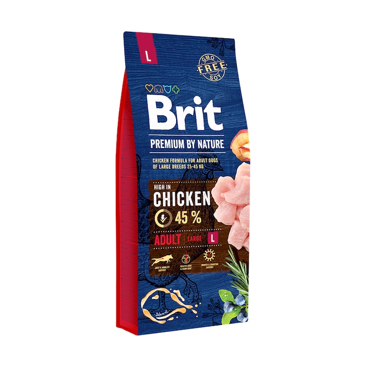 Brit Premium by Nature Adult L száraz kutyaeledel, 15Kg