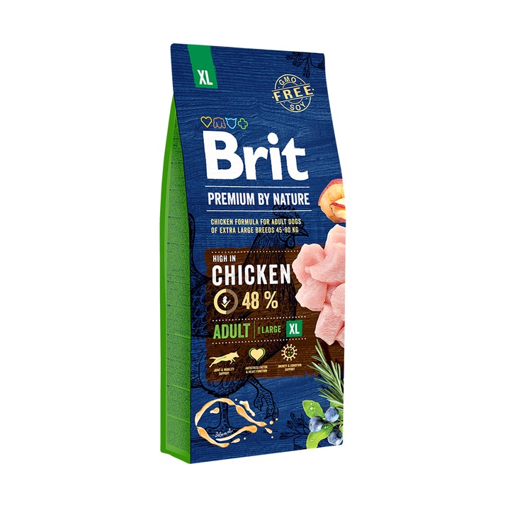 Суха храна за кучета Brit Premium (нова подобрена формула), Adult XL, 15 кг
