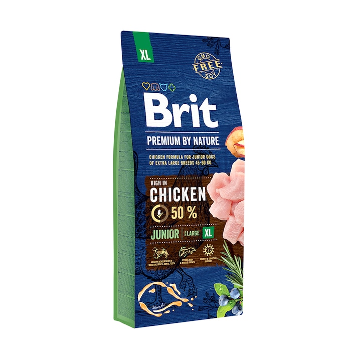 Суха храна за кучета Brit Premium (нова подобрена формула), Junior XL, 15 кг