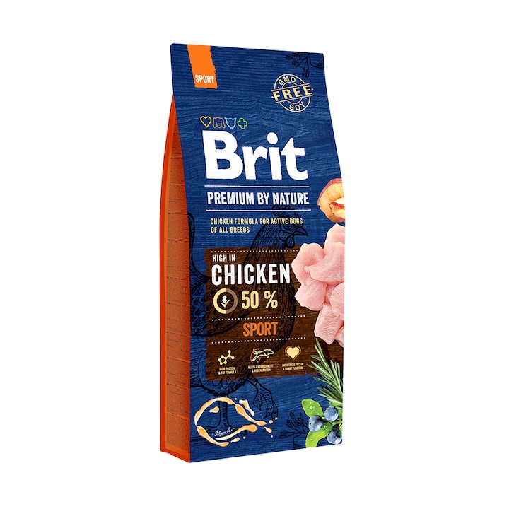 Hrana uscata pentru caini Brit Premium, Sport, 15 Kg