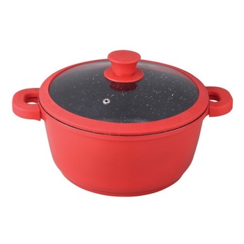 Cratita Muhler MR-2047, 20 cm, Aluminiu, Rosu Cratita Muhler MR-2047, 20 cm, Aluminiu, Rosu