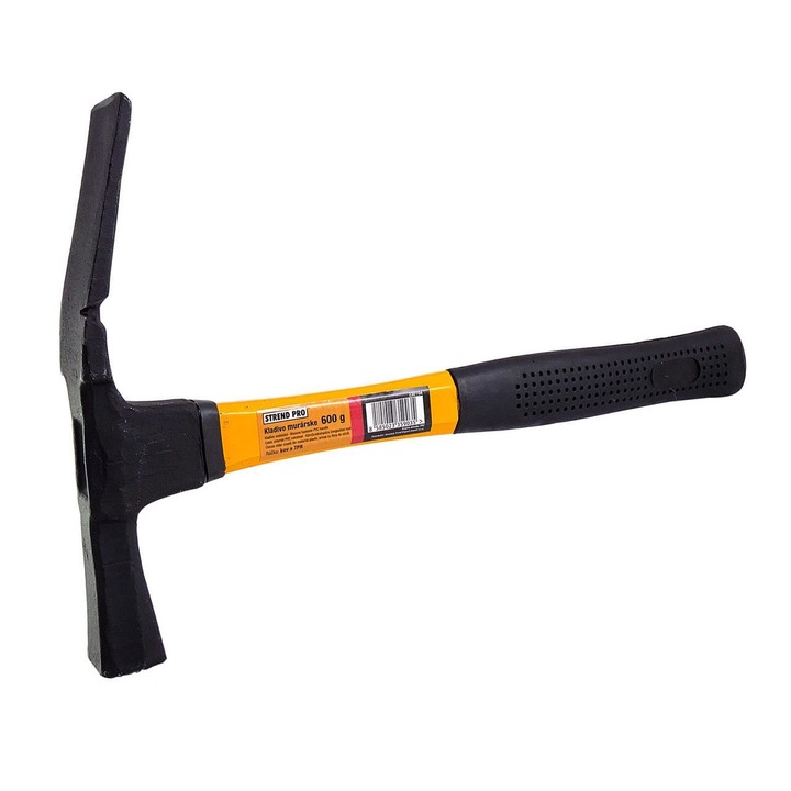 Влакнеста дръжка зидарски чук - 600гр Жълт / Черен