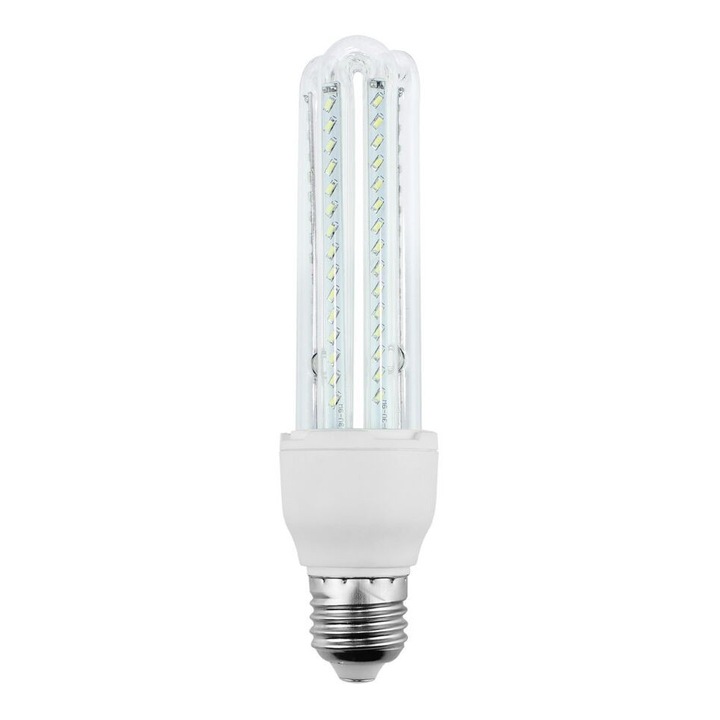 Крушка LED 3U, Sidef, E27, 9W (72W), 6500K, Енергиен клас G, Автономия 30000 часа, Студена светлина