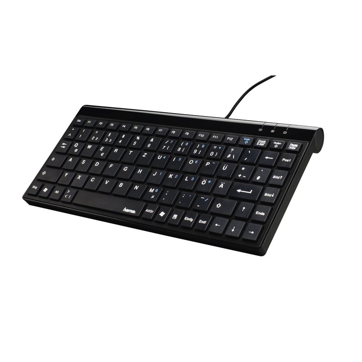 Клавиатура Мини клавиатура за лаптоп HAMA SL720, Черна HAMA-182667