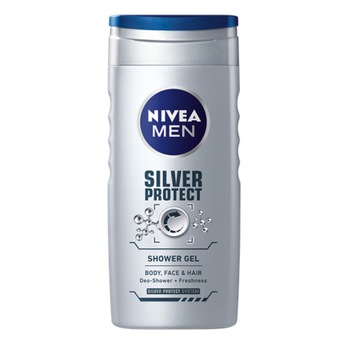 Gel de dus corp, fata si par Nivea Men Silver Protect 250ml Gel de dus corp, fata si par Nivea Men Silver Protect 250ml