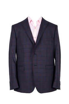 Sacou barbati Stansfield, casual, bleumarin cadrilat cu visiniu Sacou barbati Stansfield, casual, bleumarin cadrilat cu visiniu